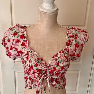 Chic Floral Puff Sleeve Blouse